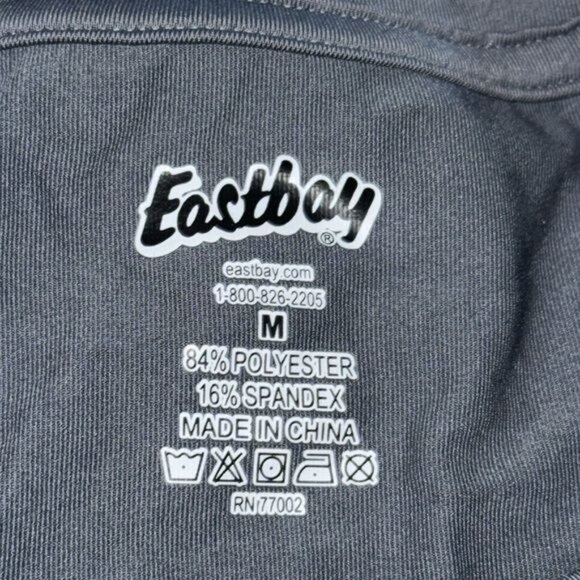 Eastbay Mens Sleeveless Black Performance Shirt M Polyester/Spandex Blend - Picture 2 of 5